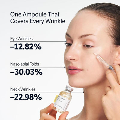 Silk Lifting Peptide Ampoule — Korean "Botox in a Bottle" Face-Lift Serum | 30 Peptides + 18K Gold Collagen Threads + Deep 120Da Collagen | Wrinkle, Nasolabial Fold & Sagging Skin Care | Clinically Tested | 72H Hydration | All Skin Types