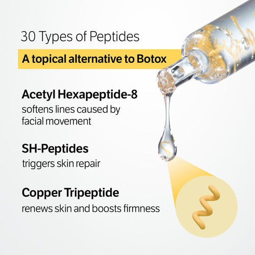 Silk Lifting Peptide Ampoule — Korean "Botox in a Bottle" Face-Lift Serum | 30 Peptides + 18K Gold Collagen Threads + Deep 120Da Collagen | Wrinkle, Nasolabial Fold & Sagging Skin Care | Clinically Tested | 72H Hydration | All Skin Types
