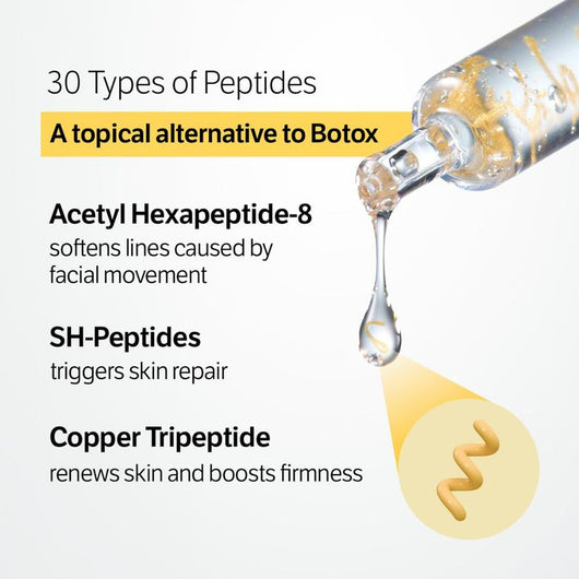 Silk Lifting Peptide Ampoule — Korean "Botox in a Bottle" Face-Lift Serum | 30 Peptides + 18K Gold Collagen Threads + Deep 120Da Collagen | Wrinkle, Nasolabial Fold & Sagging Skin Care | Clinically Tested | 72H Hydration | All Skin Types