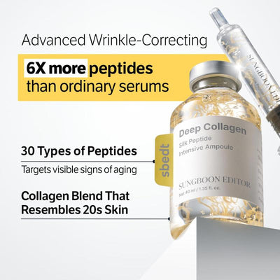 Silk Lifting Peptide Ampoule — Korean "Botox in a Bottle" Face-Lift Serum | 30 Peptides + 18K Gold Collagen Threads + Deep 120Da Collagen | Wrinkle, Nasolabial Fold & Sagging Skin Care | Clinically Tested | 72H Hydration | All Skin Types