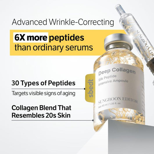 Silk Lifting Peptide Ampoule — Korean "Botox in a Bottle" Face-Lift Serum | 30 Peptides + 18K Gold Collagen Threads + Deep 120Da Collagen | Wrinkle, Nasolabial Fold & Sagging Skin Care | Clinically Tested | 72H Hydration | All Skin Types
